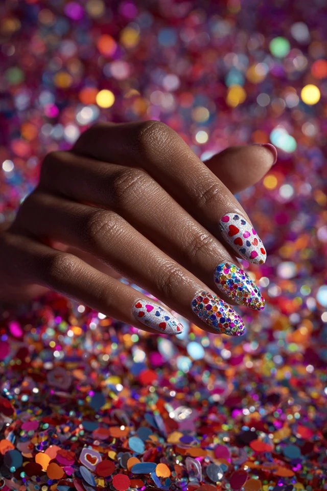 Sparkle Memorial Day Nails - photo 2