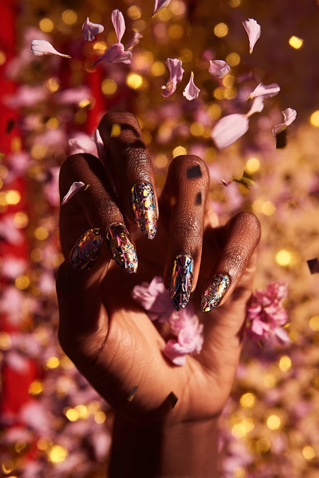Iconic International Dance Day Glam Nails - photo 2