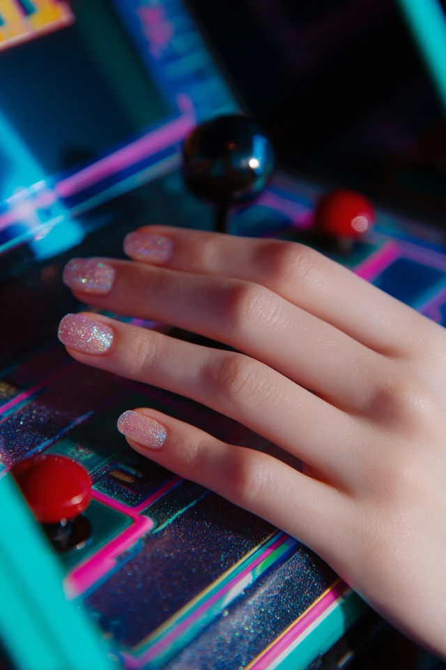 Epic Holographic Powder Glam Nails - photo 2