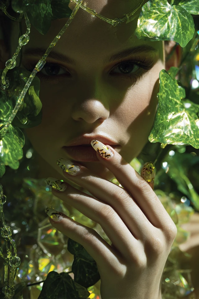 Opulent Tortoiseshell Glam Nails