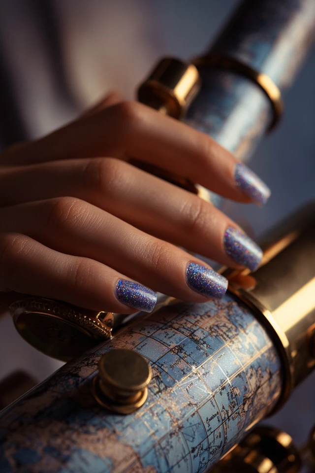 Celestial French Reverse Artistry Nails - photo 2