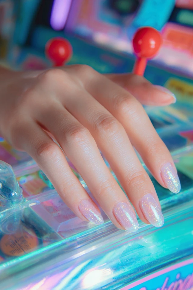 Prismatic Ice Frost Design Nails - photo 2