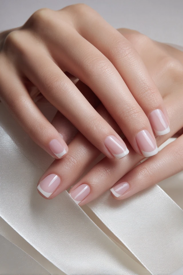 Polished French Reverse Vision Nails - photo 2