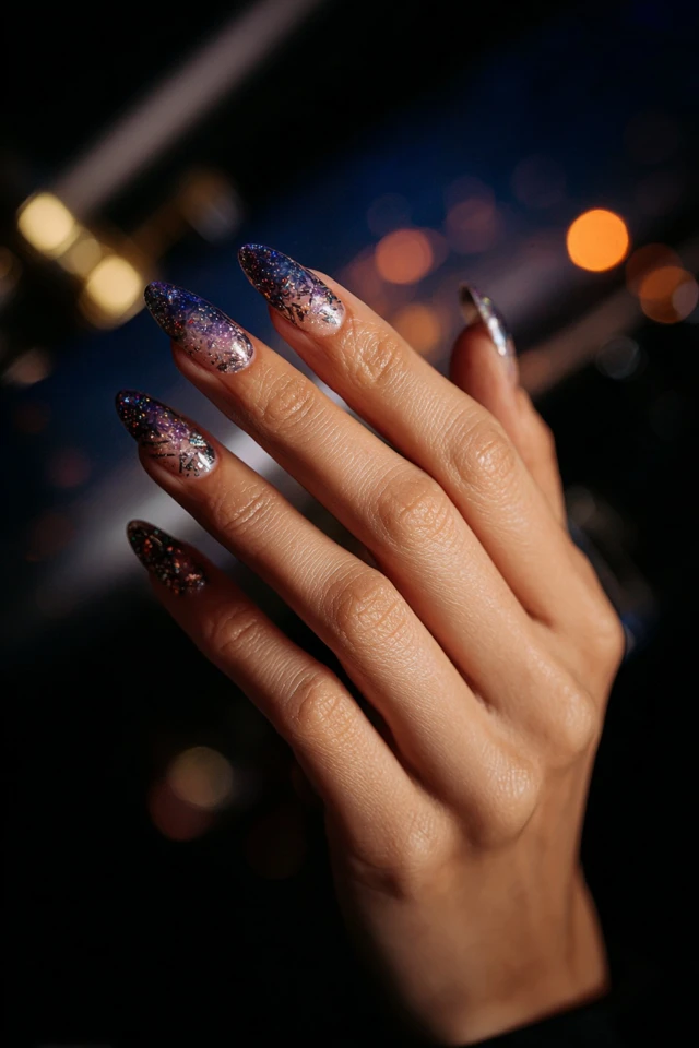 Celestial Jelly Design Nails