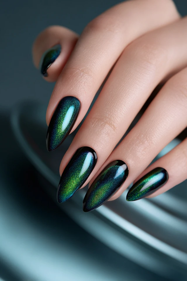 Chic Magnetic Cat-Eye Glam Nails - photo 2