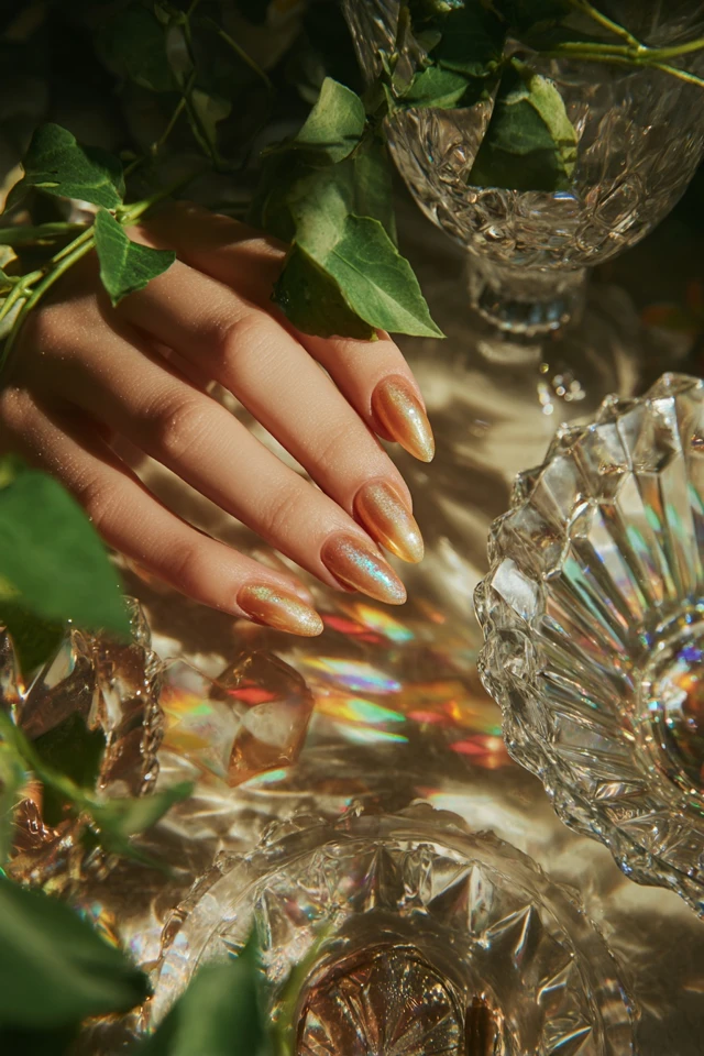 Opulent Tiger Eye Gel Nails - photo 2