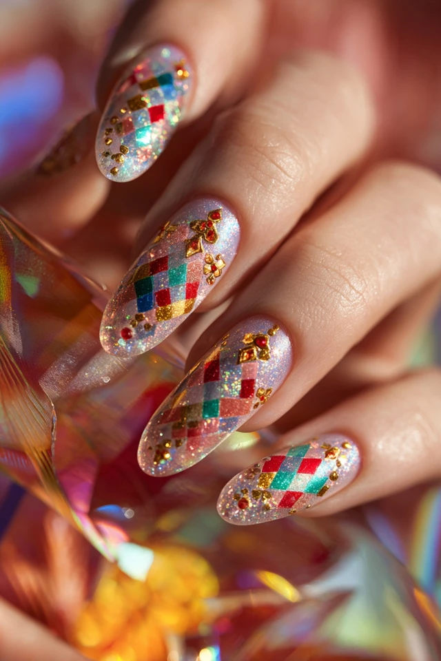Harlequin Fun Mood Nails - photo 2