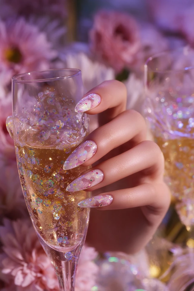 Champagne Toast Look Nails - photo 2