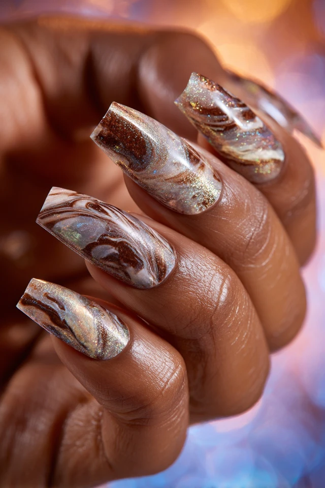 Espresso Mood Look Nails