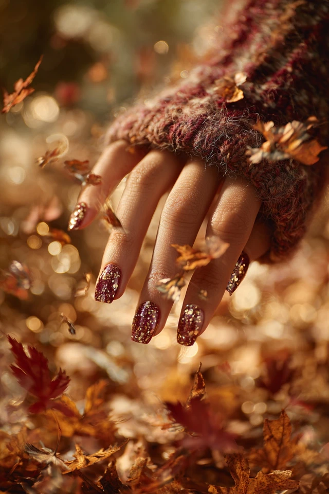 Cranberry Autumn Vibes Nails - photo 2