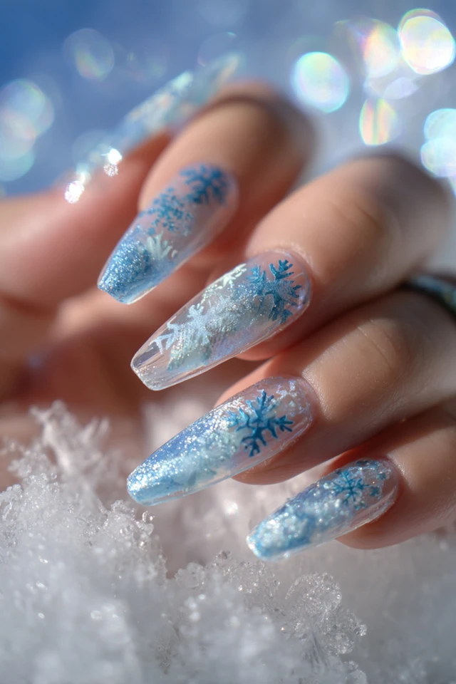 Snow Queen Look Nails - photo 2