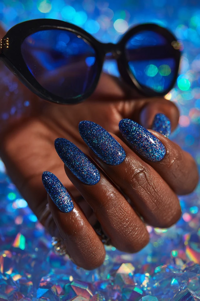 Sapphire Spark Aesthetic Nails - photo 2