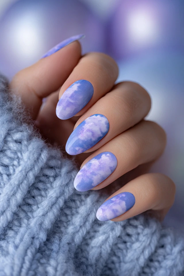 Dreamy Cloud Design Nails - photo 2