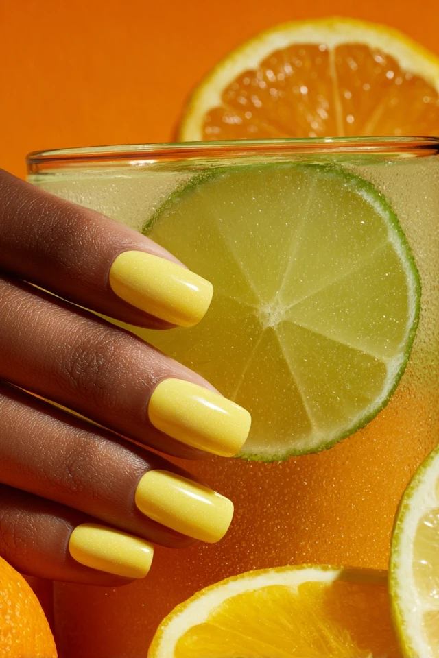 Citrus Burst Look Nails - photo 2