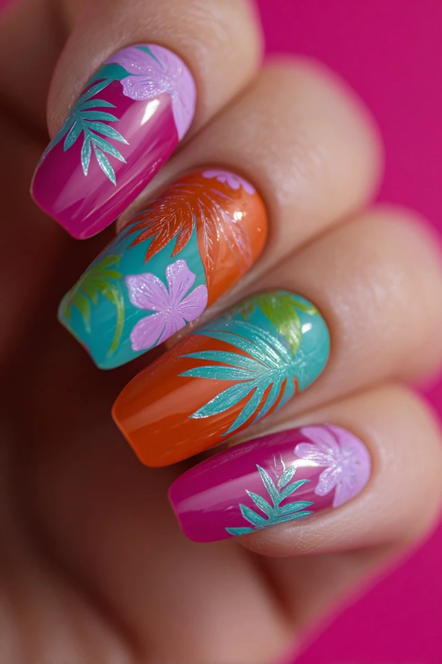 Miami Neon Vibe Nails - photo 2