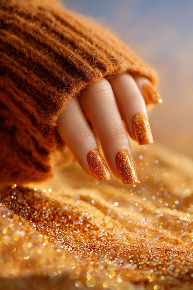 Pumpkin Autumn Vibes Nails - photo 2