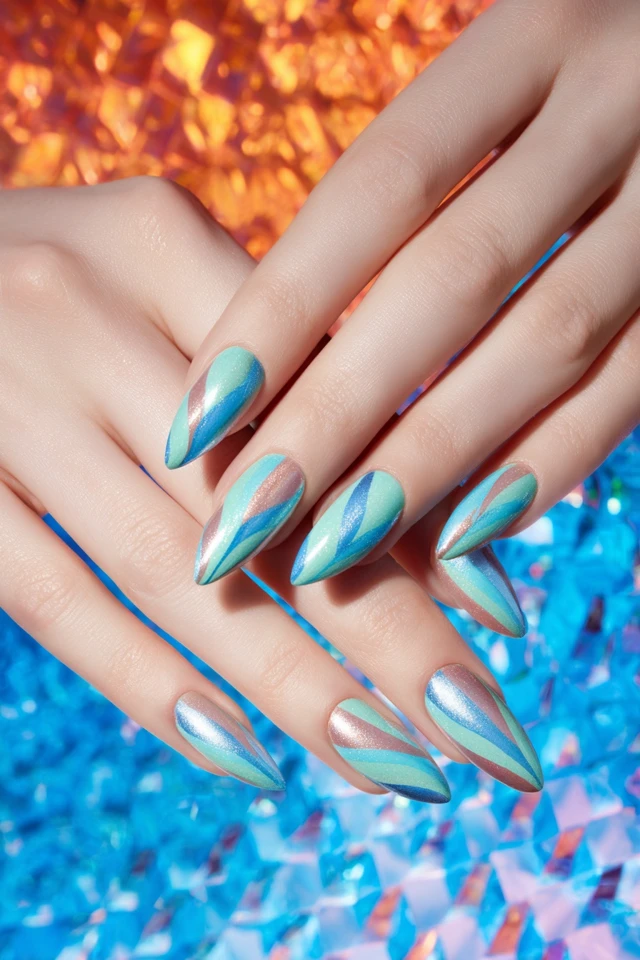 Retro Futurism Aesthetic Nails - photo 2