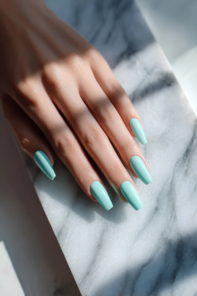 Sleek Long Coffin Silhouette Nails - photo 2