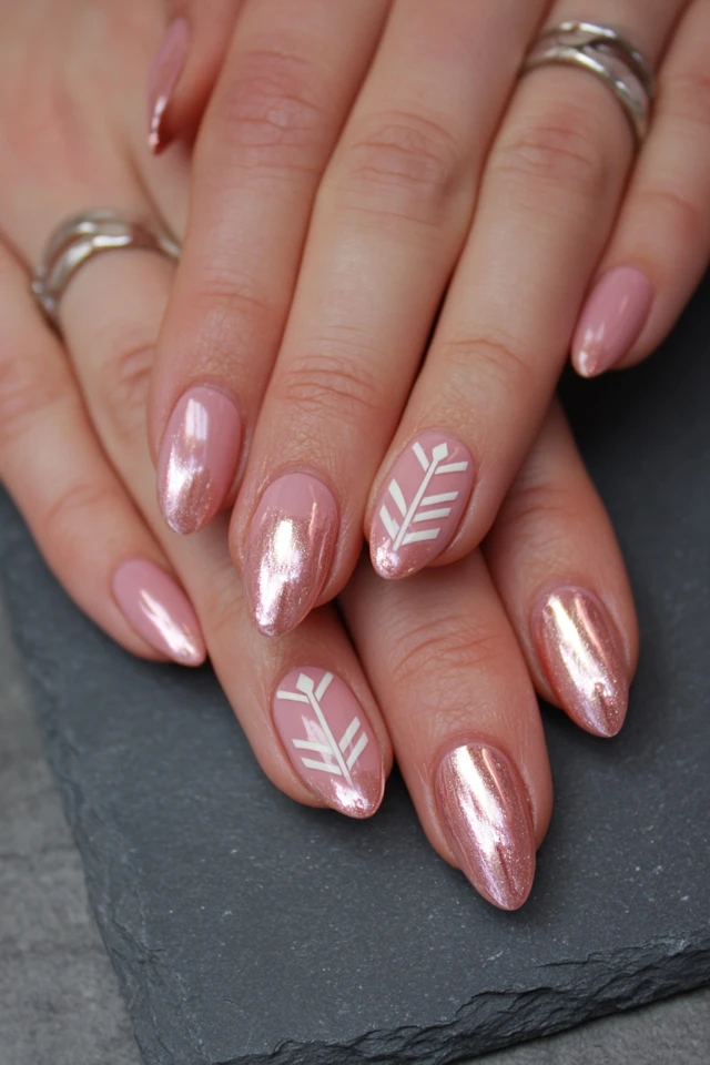 Glam Arrow Split Silhouette Nails - photo 2