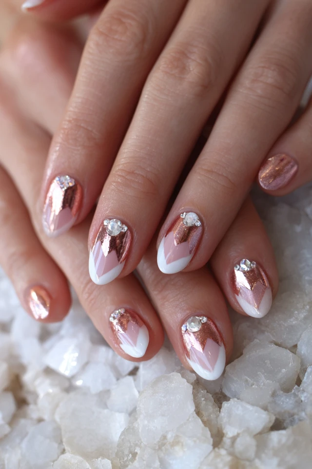 Dramatic Mountain Peak Silhouette Nails - photo 2