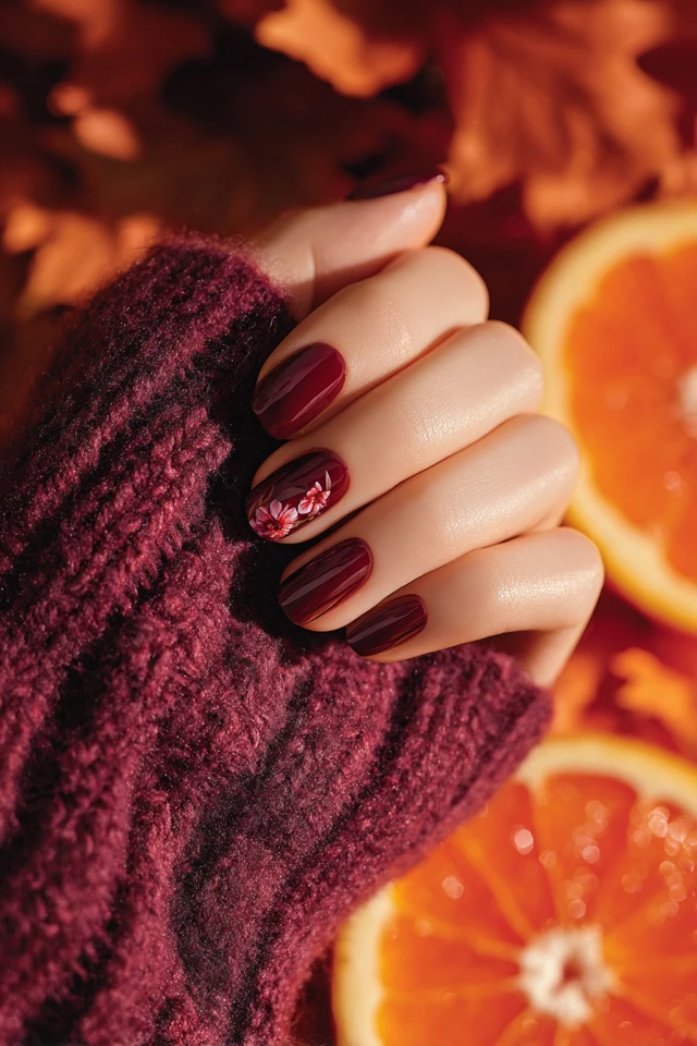 Cranberry Autumn Dream Nails - photo 2