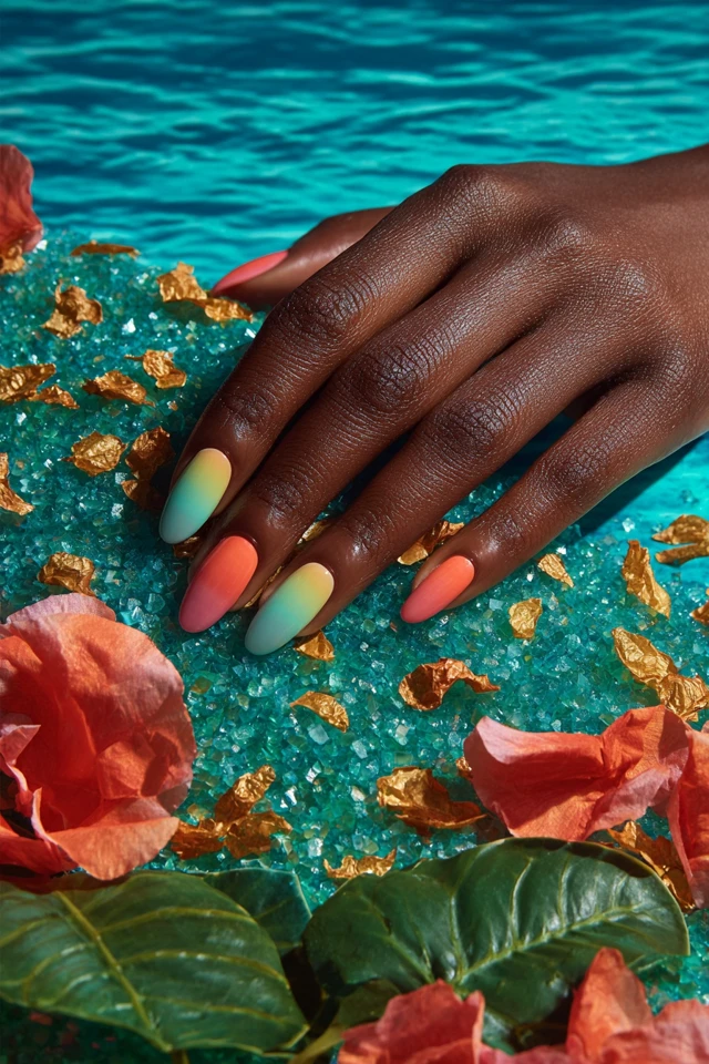 Coral Summer Vibes Nails - photo 2