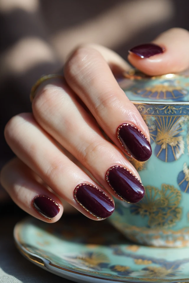 Polished Art Deco Edge Geometry Nails - photo 2