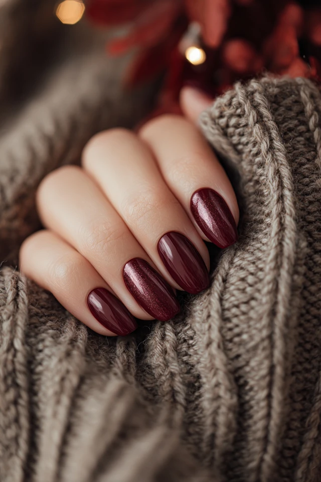 Cranberry Fall Elegance Nails - photo 2