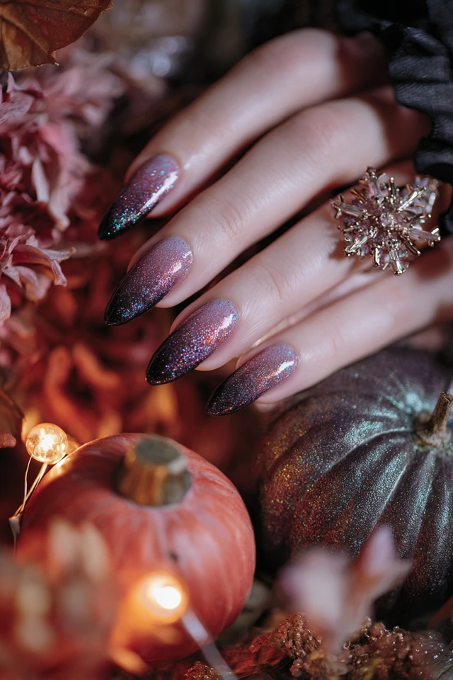 Bonfire Fall Frost Nails - photo 2