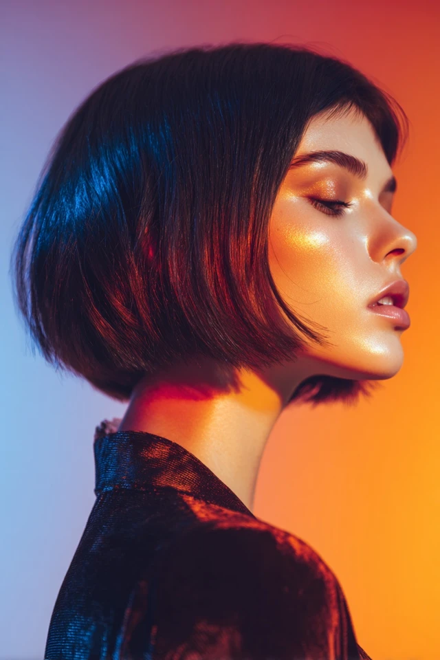 Blunt Bob Haircut Glass-Shine - photo 2