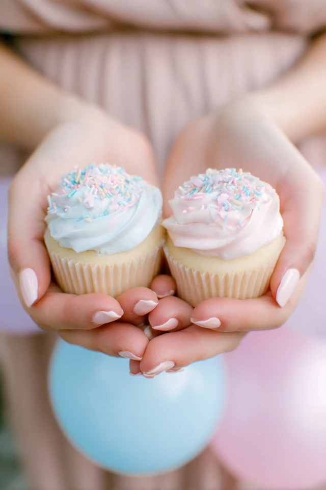 Baby Gender Reveal Nails Inspiration - photo 2