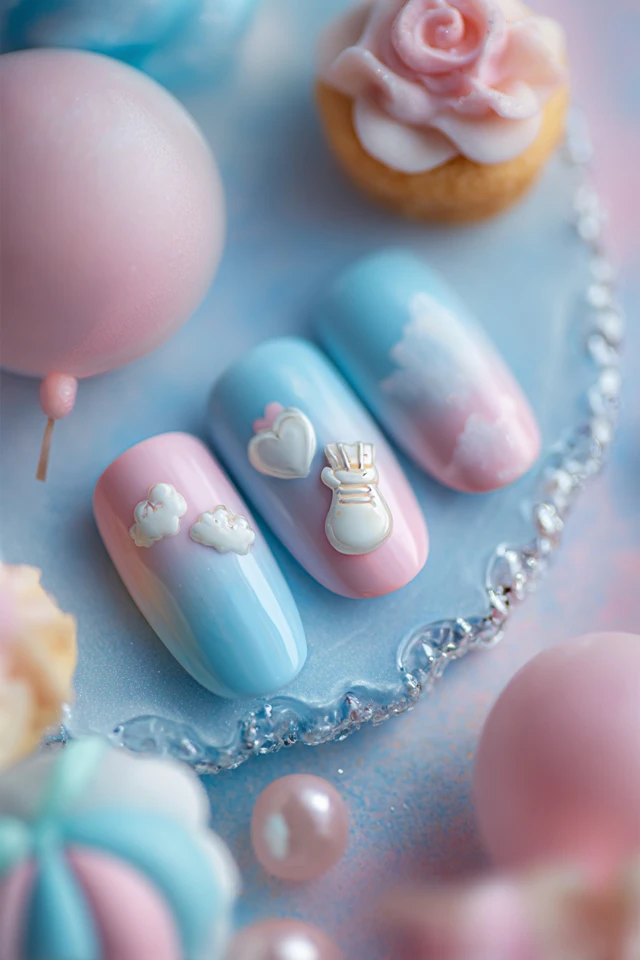 Baby Shower Nails Inspiration - photo 3