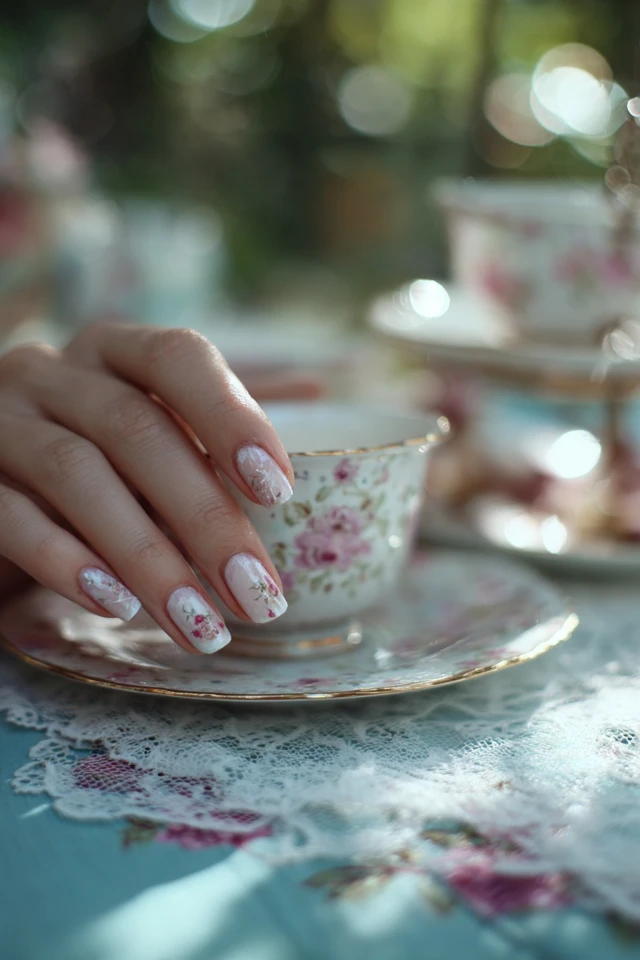 Tea Party Nails Inspiration - photo 3