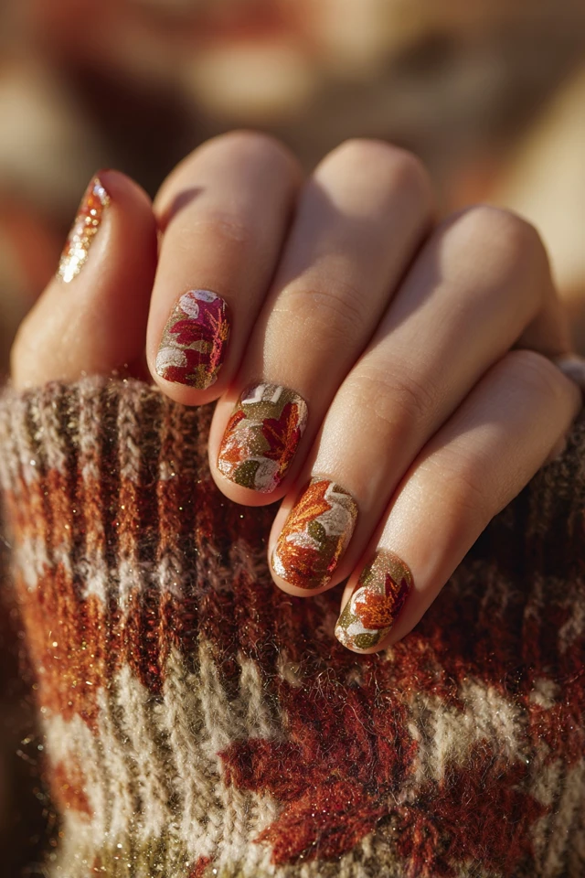Sweater Autumn Symphony Nails - photo 3