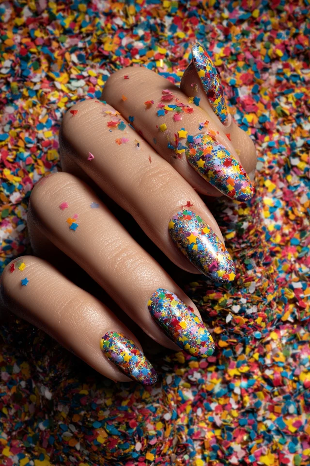 Bold Christmas Palette Nails - photo 3