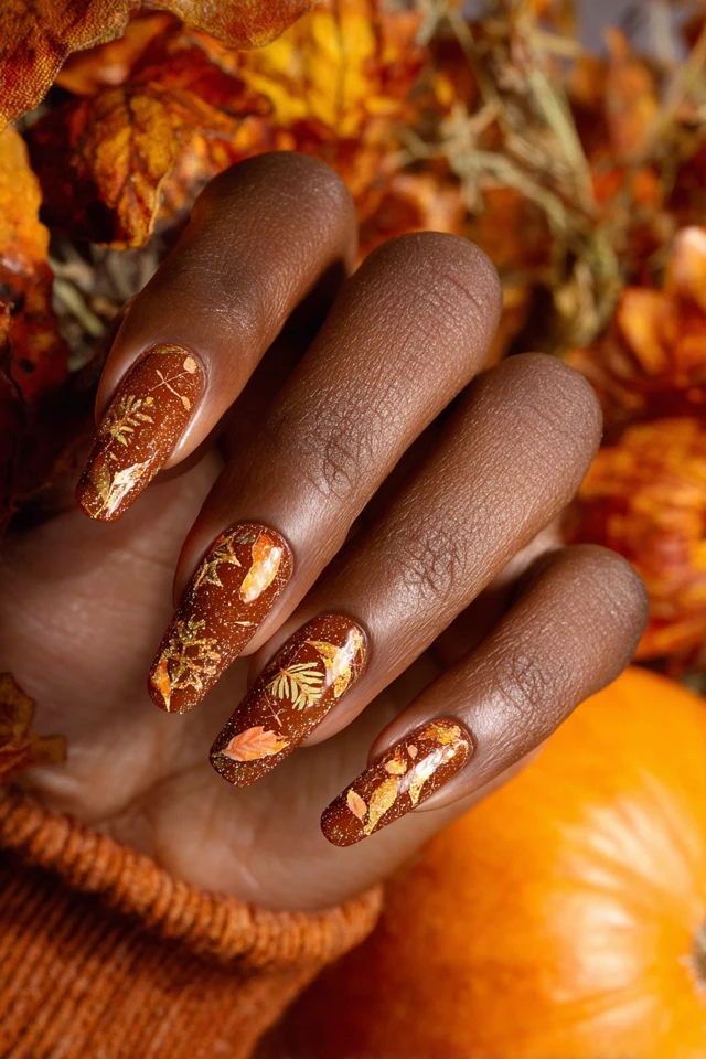 Foliage Fall Charm Nails - photo 3