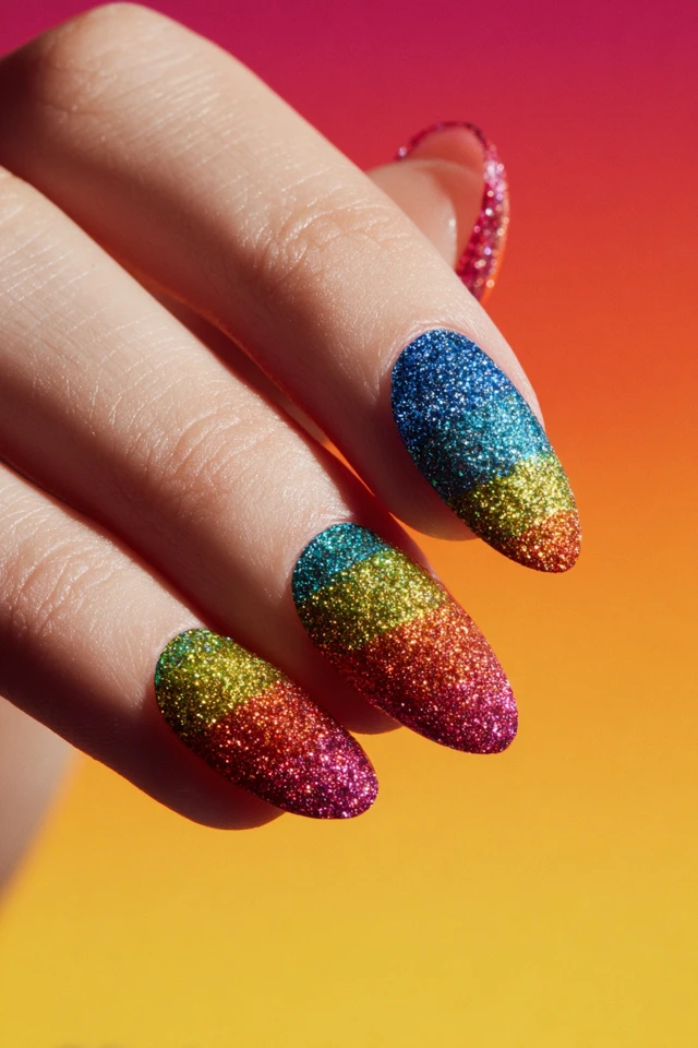 Sparkle Bastille Day Vibes Nails - photo 3