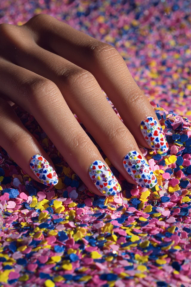 Sparkle Memorial Day Nails - photo 3