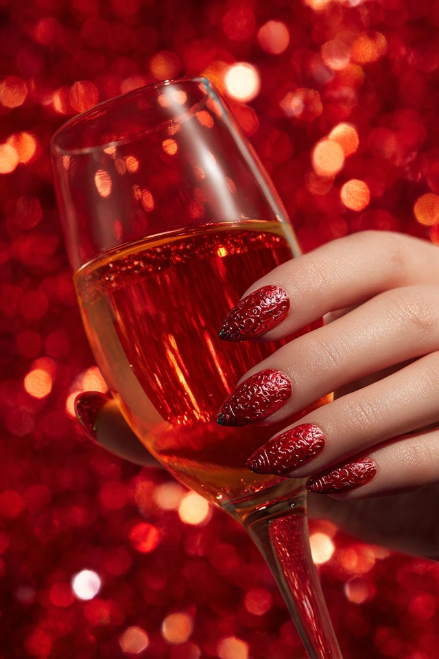 Festive Valentine’s Day Design Nails - photo 3