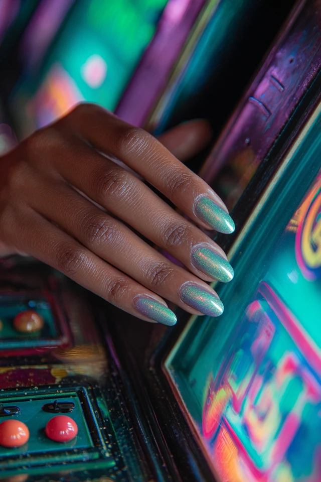 Spectrum Rainbow Holo Film Glam Nails