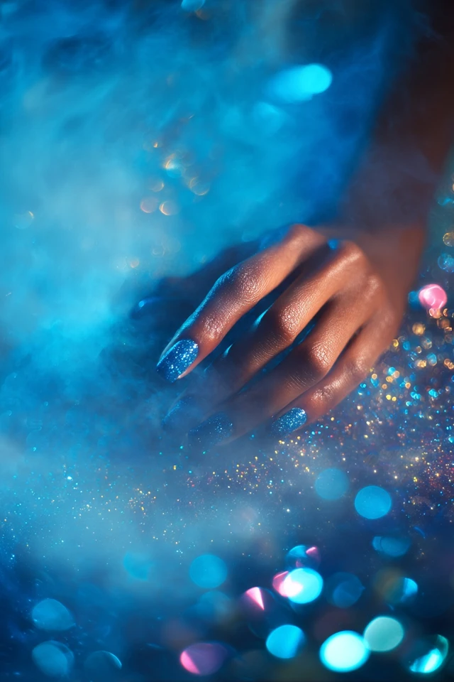 Vivid Ice Frost Design Nails - photo 3