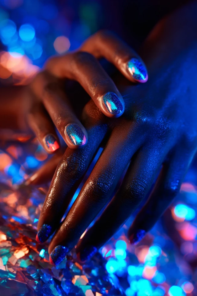 Vivid Dual-Tone Dip Glam Nails - photo 3