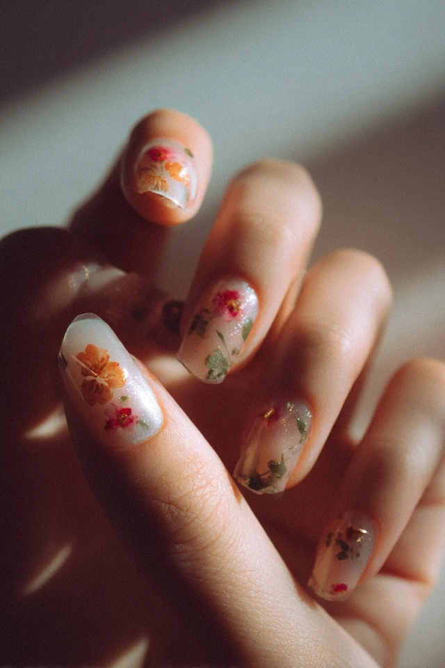 Artful Milk Bath Design Nails - photo 3