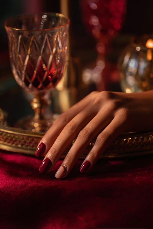 Velvet Silk Wrap Glam Nails - photo 3