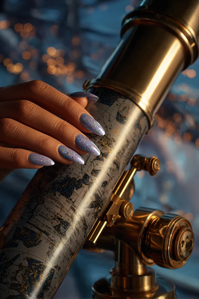 Celestial French Reverse Artistry Nails - photo 3