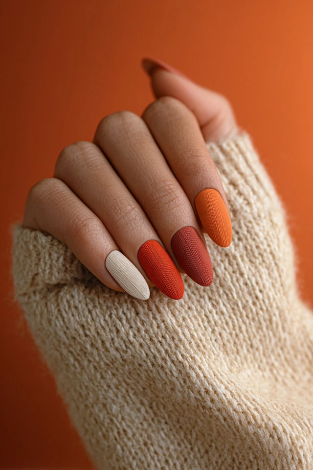 Modern Sweater Texture Nails - photo 3