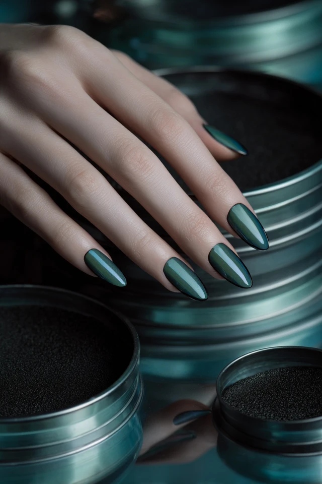 Chic Magnetic Cat-Eye Glam Nails - photo 3