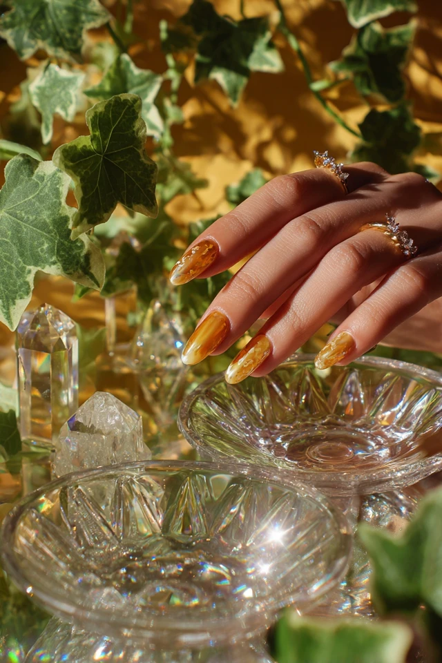 Opulent Tiger Eye Gel Nails - photo 3