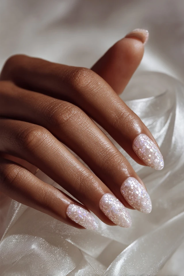 Chic Iridescent Flake Design Nails - photo 3