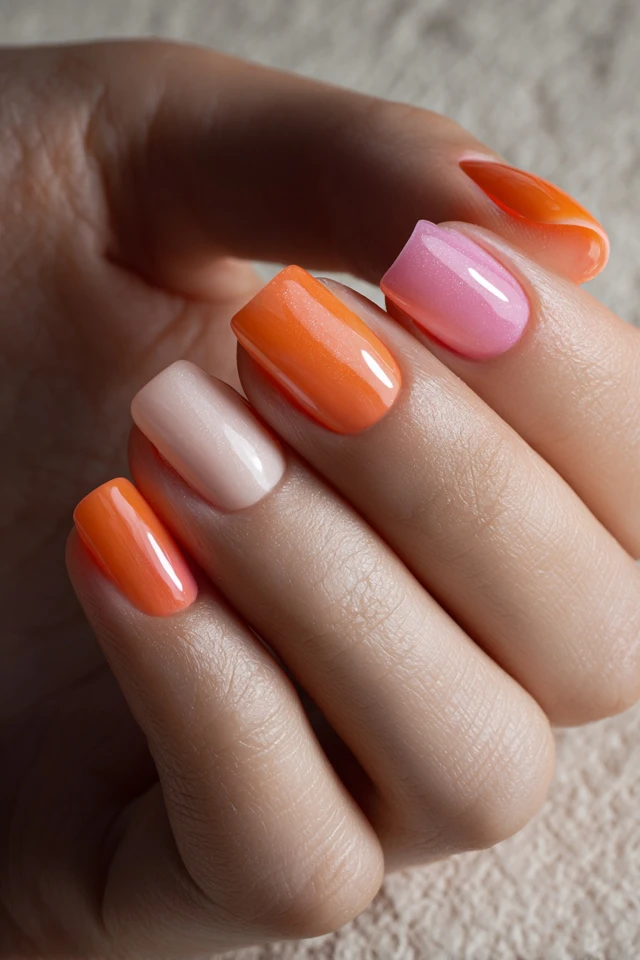 Modern Watercolor Ink Glam Nails - photo 2